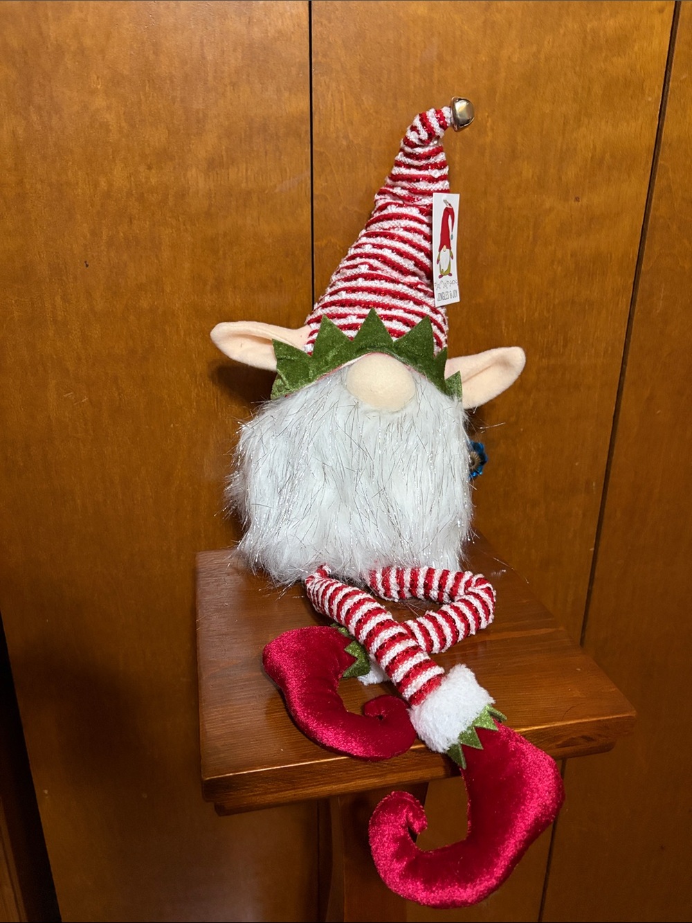 Jingles & Joy- Holiday Gnome Plush Decoration - Red and White
